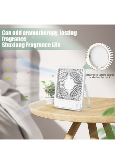 Gajeena Beyaz Usb Taşınabilir Masa Fanı - 3 Hızlı, 180 Dönebilen, Ultra Sessiz Ev/ofis/outdoor Soğutucu