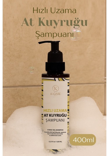 K K-care Cosmetics Hızlı Uzamaya Yardımcı At Kuyruğu Şampuan 400 ML