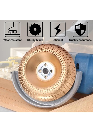 Tungsten Karbür Taşlama Tekerleği Paketi 3 Odun Oyma Diskleri 4 'veya 4 1/2' Açılı Taşlama