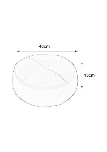 Homyl Yuvarlak Yer Minderi Dekoratif Meditasyon Oturma Açık Gri