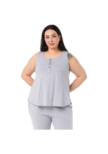 Büyük Beden Penye Açık Gri Eşofman Takımı-açık Gri Açık Gri