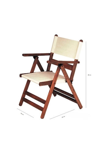 Marmaris Katlanır Ahşap Bahçe Balkon Seti: 90Lık Masa, 2 Sandalye (548487545)