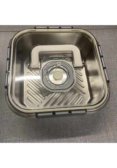 Suntek Meyve Saklama Kutusu Gıda Sızdırmazlık Piknik Parti 3500ml-24x24x9cm Gri