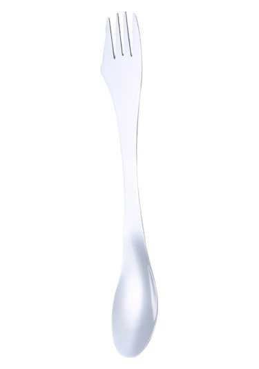 Suntek 3'ü 1 Arada Spork Çatal Kaşık Bıçak Gümüş