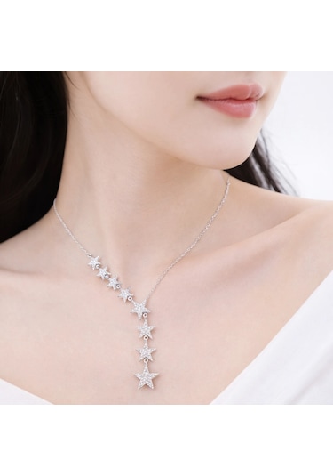 Kadın Kolye Constellation Kadın Kolye 925 Ayar Gümüş Y Şeklinde Şık Hediyelik Çok Renkli Kadın Kolye Constellation Kadın Kolye 925 Ayar Gümüş Y Şeklinde Şık Hediyelik Çok Renkli