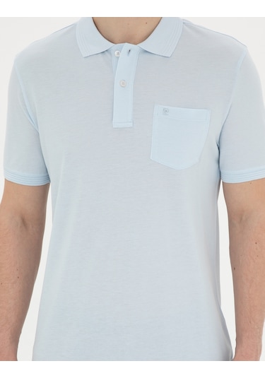 Pierre Cardin Erkek Buz Mavisi Tişört Basic 50280753-vr095 Buz Mavi