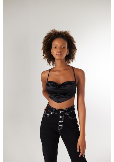 Holly Lolly Shery Crop Siyah