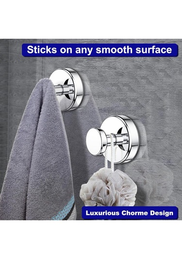 Singree Banyo İçin 304 Çelik Süspansiyon Çanta Demiri, Delme Yok 6.8kg Yük Kapasitesi, 2 Adet Paket Gümüş