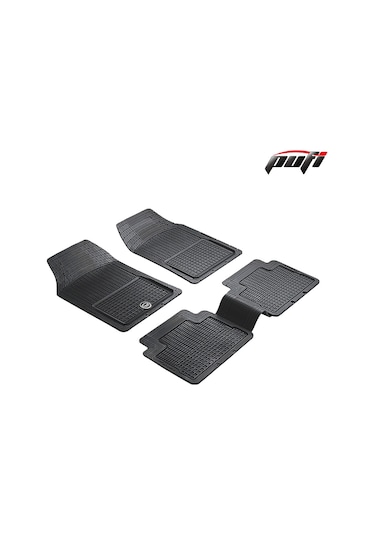 Pufi Premium Oto Paspas 100% Kauçuk Klasik Şaft Üstü Paspas Hb Siyah