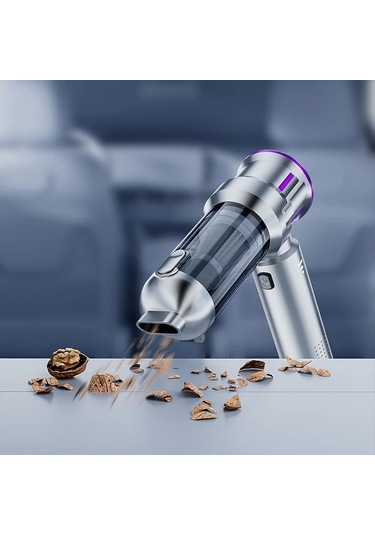 Honeybeeshop Simli Mor Kablosuz Toz Alma Vakum Temizleyici Usb Sarjli Kompresorlu Hava Kurutma Makinesi Ev Araba Ofis Kamp