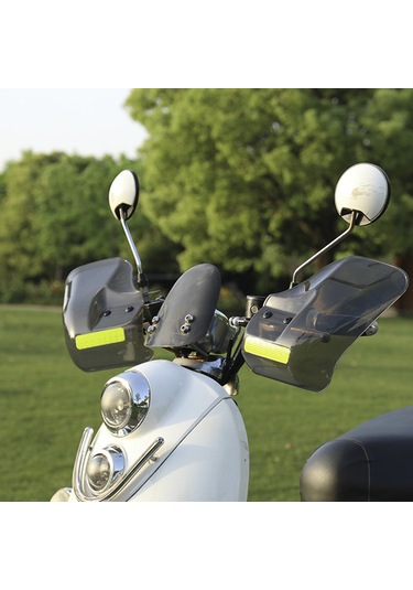 Xindoker Motorsiklet El Koruyucu Pvc Paspas - Rüzgar Ve Yağmur Engeli, Reflektörlü Şeritli, Güneş Enerjili Seçenek
