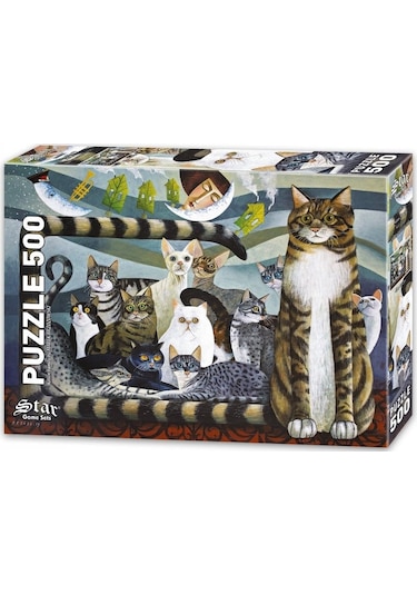 Star Puzzle 500 Parça Kedi Ailesi Puzzle
