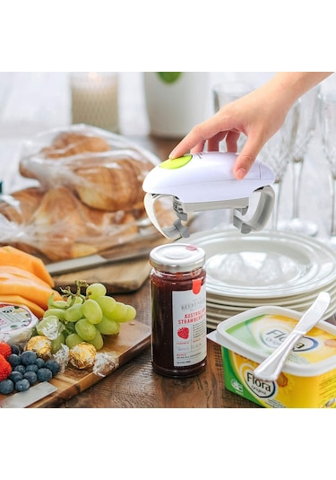 Jialan Elektrikli Kavanoz Açacağı, Mutfak Aleti Yeni Mühürlü Beyaz