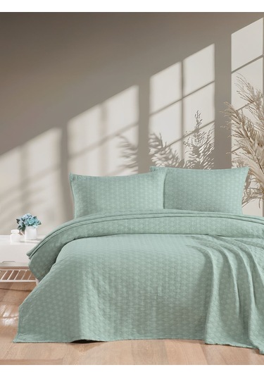 Elvira Yatak Örtüsü Seti Çift Kişilik Mint Kutulu Mint