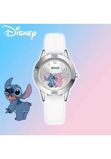 Trendooze Disney Stitch Çocuk Kol Saati Mavi Doğum Günü Hediyesi Okul Ofis Çocuklar İçin Mavi