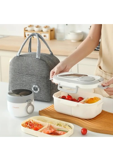 3'lü Set Taşınabilir El Taşıma Çantası Seti, Termal Çanta El Taşıma Çantası İle Pp Termal El Taşıma Çantası Ve Yulaf Kupası Set Pembe