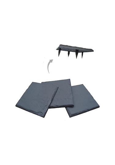 Dekoratif Basamak Taşları - Dış Mekan Yolu Pvc 8 Adet Antrasit Re