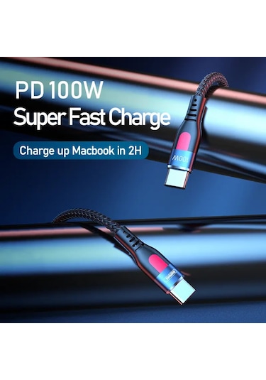 Zuidid RC-187 100W 5A Hızlı Şarj ve Data Kablosu PD (Type C)