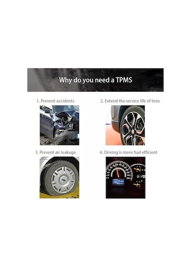 Sones Araba Radyo Dvd Oynatıcı İçin Harici Sensörlü Usb Tpms Lastik Basıncı İzleme Sistemi Android