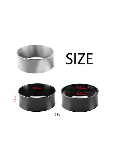 1/2/3/5 58mm Espresso Dozaj Hunisi İçin Kahve Dozaj Halkaları Gümüş 75,3x29mm 1 Set Diğer