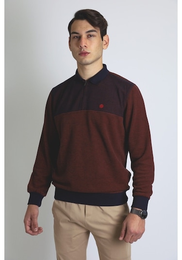 Raınsnow Erkek Triko Kazak Kahverengi (504886126) Kahverengi