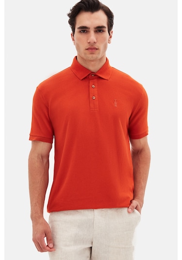 Twn Slim Fit Kiremit Pike Dokulu T-shirt 4ec146011784m KIREMIT