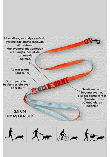 Caramelos Hands-free Eller Serbest Gezdirme Kayışı 2,5 Cm Çok Renkli