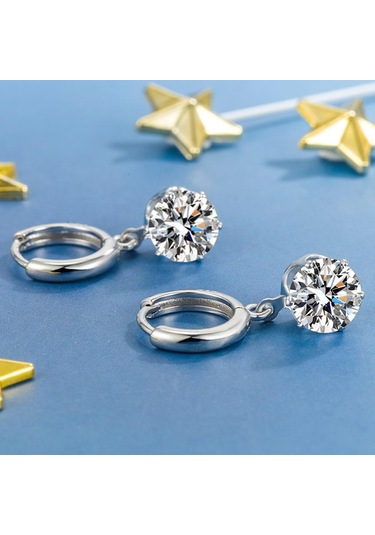 Altı Pençeli Yeni Zirkon Kaplamalı Küpeler, Hafif Lüks, Modaya Uygun Ve Mizaçlı Kulak Takıları, Kadınlar İçin Basit Tasarım Tatil Hediyesi