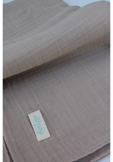 Organik Pamuk Ekstra Yumuşak 4 Katlı Müslin Battaniye 85x100 CM Bej