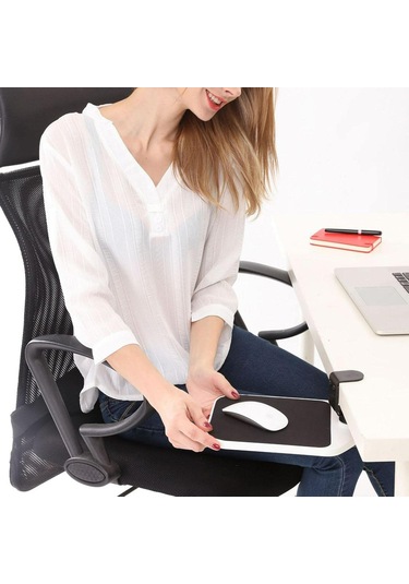 Masa Altı Mouse Pad, 360 Derece Dönebilen Basit Klipsli Mouse Pad, Klipsli Fare Platformu