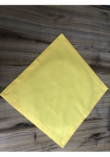 Sarı Kumaş Peçete 6 Adet 40x40 Cm Çok Renkli