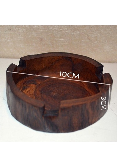 Ulzyvf Yuvarlak Tablası Suntek Retro Ahşap Ct, Neredeyse Küllük Kül Ahşap Kullanımı