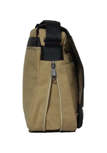 Unısex Kanvas Postacı Çantası Askılı Omuz Çantası Okul Çantası Körüklü Çapraz Çanta Pst01 Hardal Sarısı Hardal Sarısı