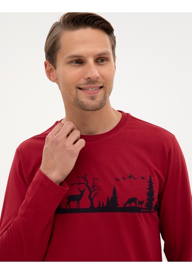 Pierre Cardin Erkek Bordo Pijama Takım 50322636-900 Bordo