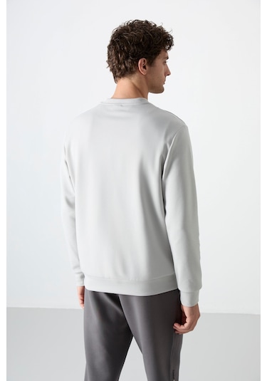 Tommy Life Taş Basic O Yaka Rahat Form Erkek Sweatshirt - 88053 Taş