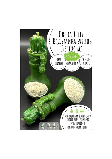 Svecnaa Magia Mavi Şişe Mum Renkli 302428081 Yeşil