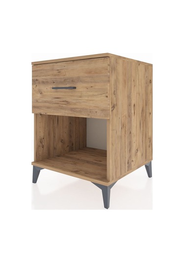 Kronos Komodin Tek Çekmeceli 60x59x80 Çam-çam Çam