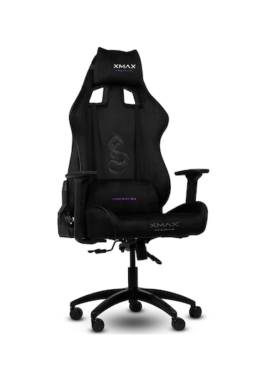 Rio Pus Balerion Terletmez Kadife Kumaş Siyah Gaming Oyuncu Koltuğu -15 Siyah