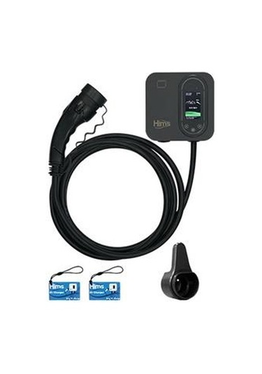 Hims HCDKS-22 22 KW Tip 2 Soketli 5M Kablolu Siyah Smart Elektrikli Araç Şarj İstasyonu