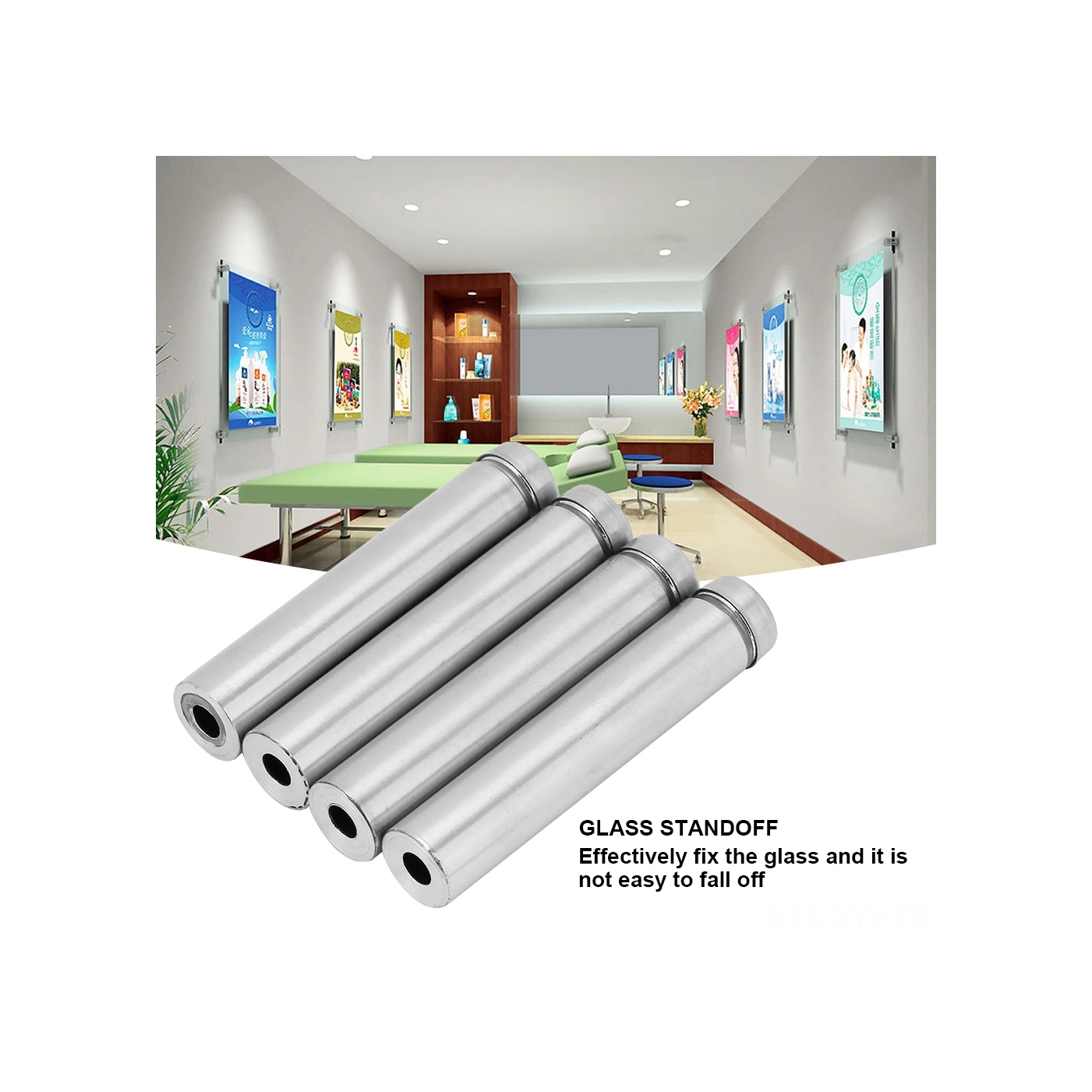 Yaleker 4 Adet Paslanmaz Çelik Cam Sabitleyici 12 80mm - Duvar Dekorasyonu, Kolay Kurulum, Dayanıklı Ve Paslanmaz Diğer