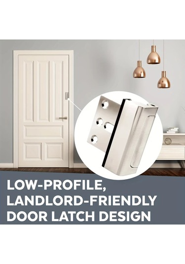 Willowhaven 2 Adet Ev Güvenlik Kapı Kilidi Kolay Kurulum Paslanmaz Siyah Kilit