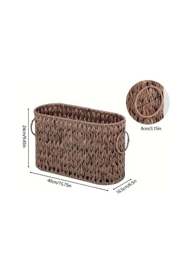 Honeybeeshop Ldq Tuvalet Kağıdı Tutucu Sepeti Kahve Rengi Montaj Gerektirmez Banyo Depolama Rafı Kahve Rengi