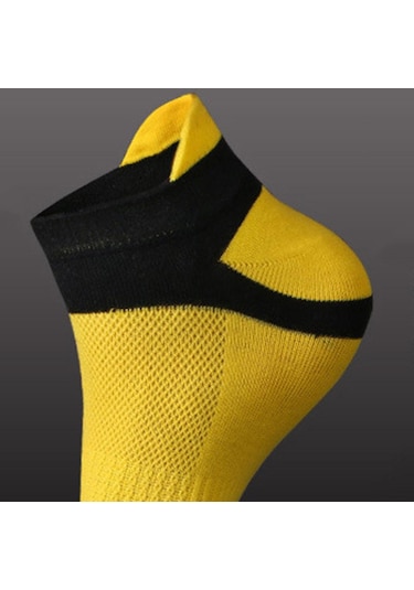 Homyl Erkekler Ve Kadınlar Için Ayak Bileği Çorap Pamuklu Sarı