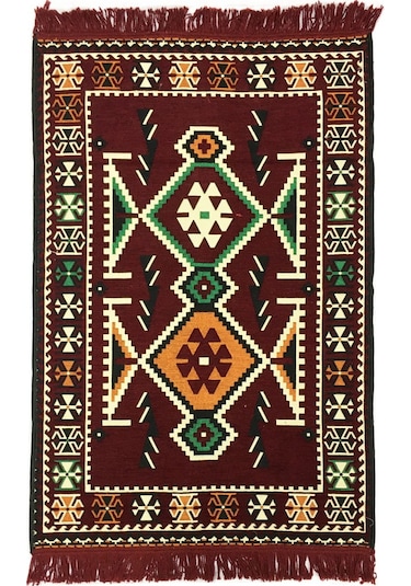 Shark Anadolu Kilim Bordo Renkli