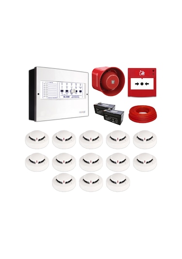 Mavigard Maxlogic 13 Lü Konvansiyonel Yangın Alarm Seti 100 Metre Kablo Dahil