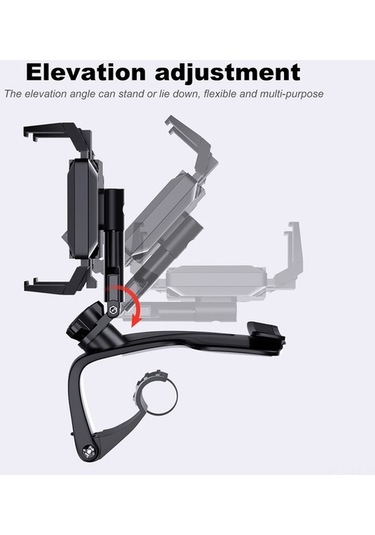 Besthome1 360 Derecelik Araç İçi Telefon Tutucu: Navigasyon İçin Baş Eğmeden, Tek Elle Kullanılabilir, Sabit Tutuş, Gizlenebili Siyah