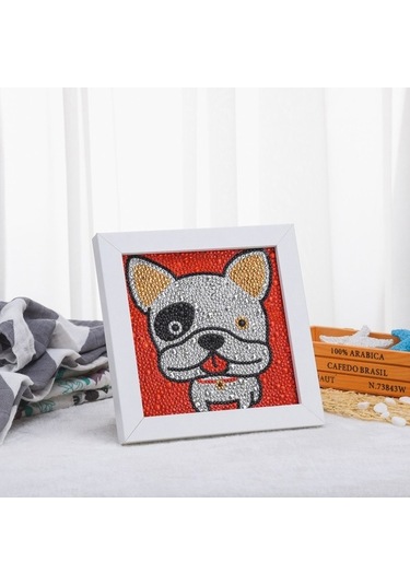 Fortunelane Küçükler İçin 15x15cm Bulldog Pano: Dıy El Sanatı, Çerçeve Yok