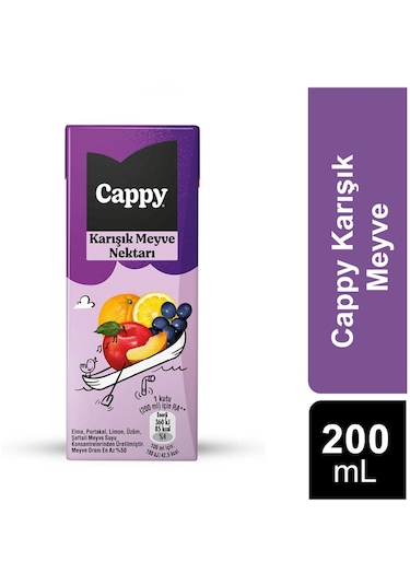 Cappy Karışık Meyve Nektarı 200 Ml X 27 Adet