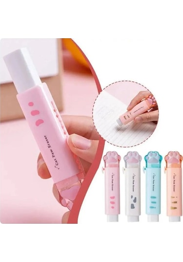 Pati Silgi Pvc Kırtasiye Hediyelik Gift Kedi Pençe Turuncu Kurşu