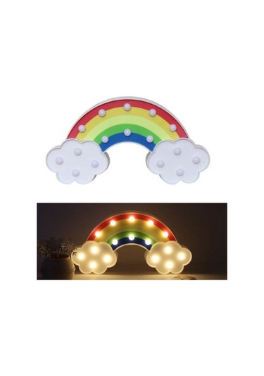 Led Işıklı Gökkuşağı Gece Lambası Dekoratif Aydınlatma Çok Renkli
